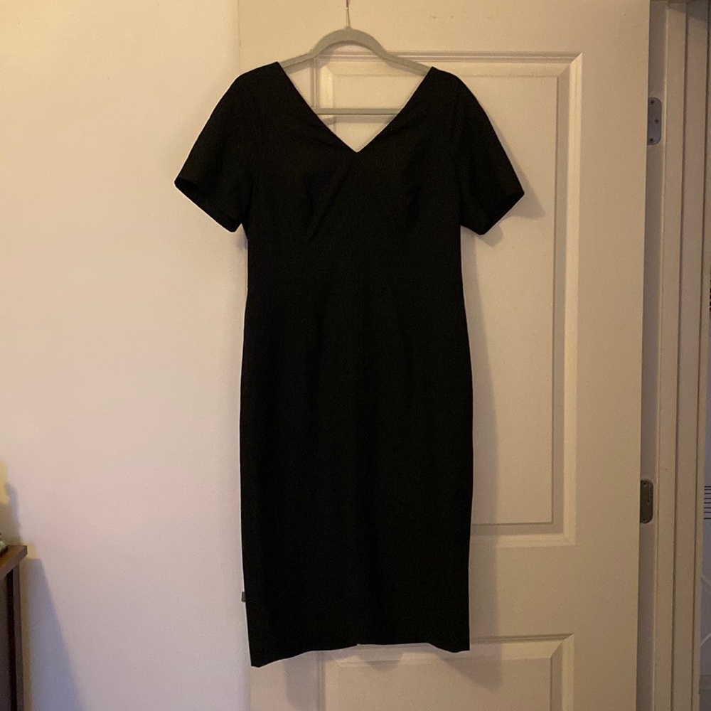 Banana republic black suiting dress